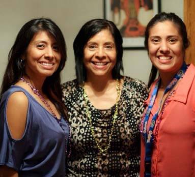 Yvette with her mom and sister